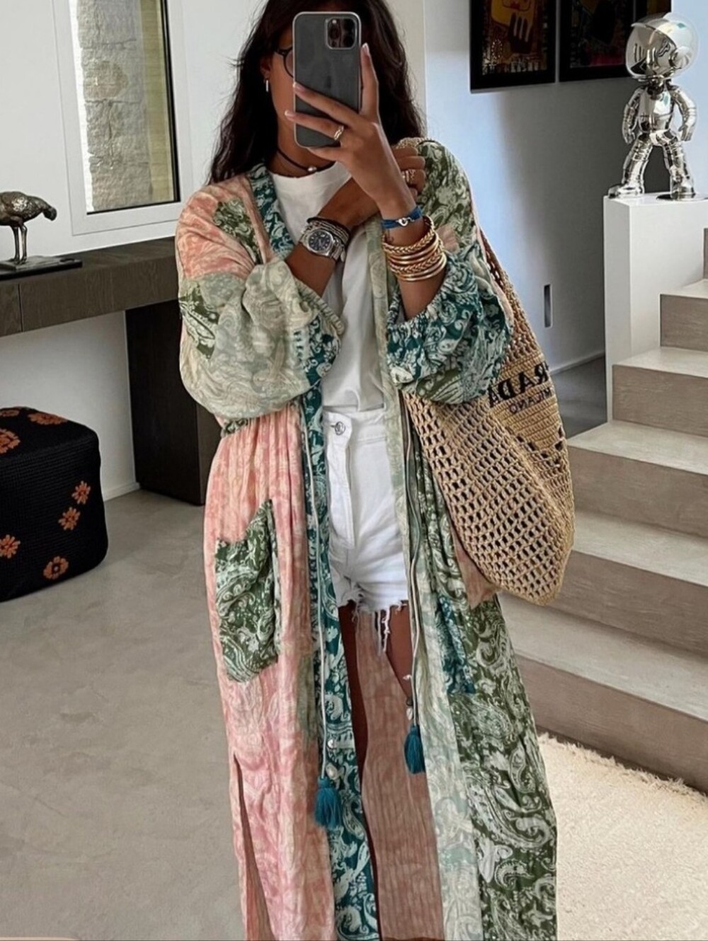 ZARA PRINTED KIMONO LONG SIZE XS - Picture 5 of 13